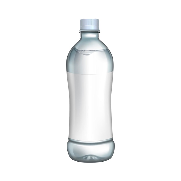 Bouteille avec étiquette blanche