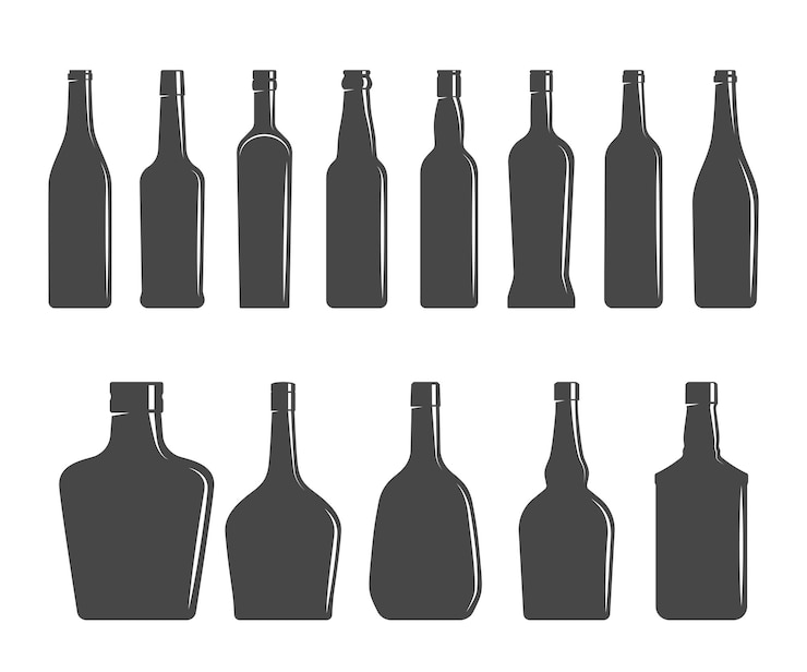 Vecteur bouteille formes illustration vectorielle