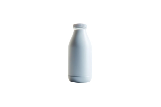 une bouteille de kéfir sur fond blanc