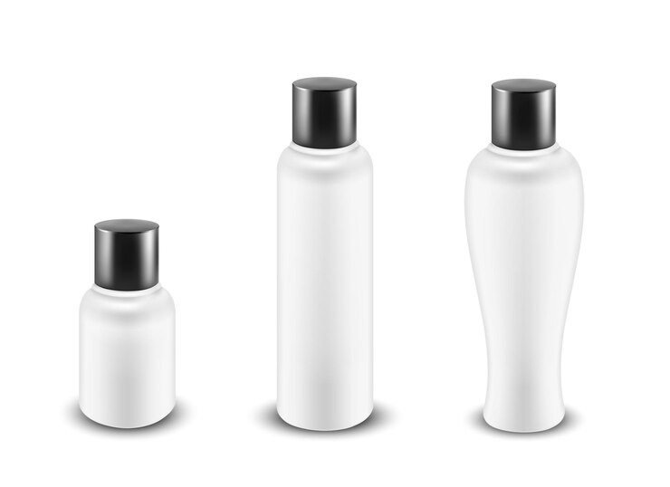 Vecteur bouteille de lotion en plastique emballage pour cosmétiques