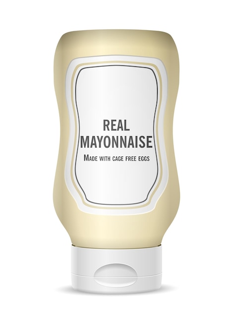 Vecteur bouteille de mayonnaise