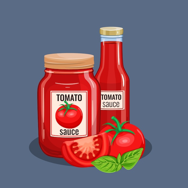 Bouteille De Sauce Tomate.