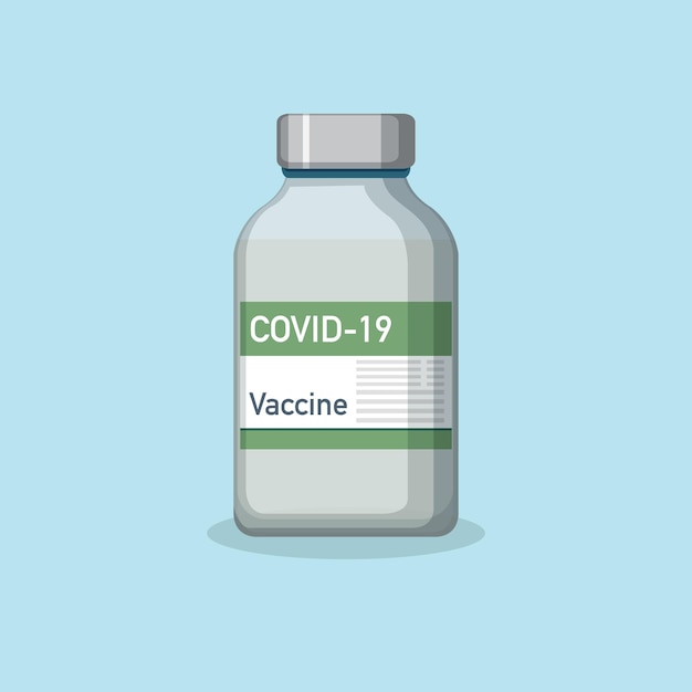 Bouteille de vaccin Covid-19 isolée