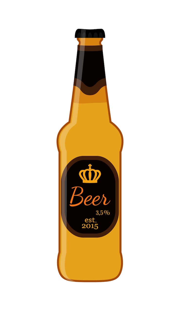 Bouteille en verre de bière