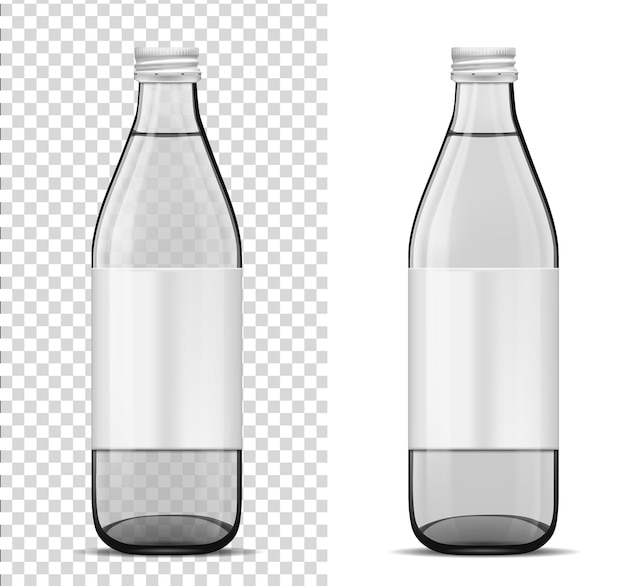 Bouteille en verre transparent