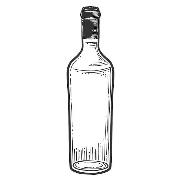 Bouteille de vin, verre