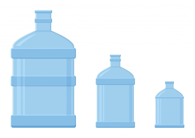 Bouteilles En Plastique Transparentes Pour L'eau, Illustration