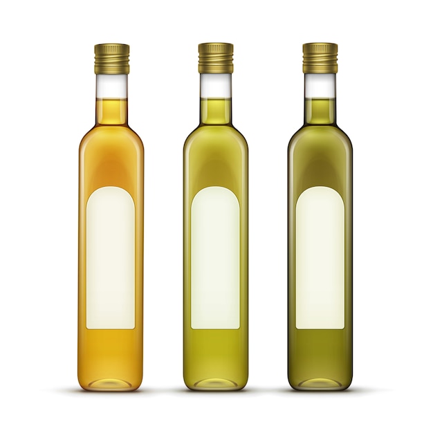 Bouteilles En Verre D'huile D'olive