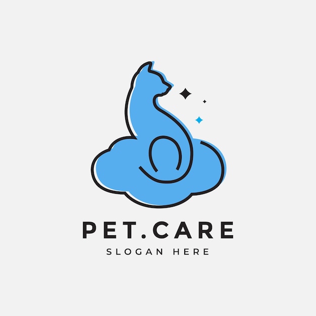 Boutique Vétérinaire D'adoption D'animaux De Compagnie De Conception De Logo De Soins Pour Animaux De Compagnie