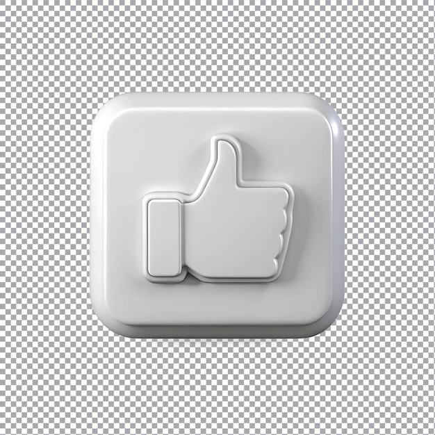 Bouton 3D isolé sur un fond transparent