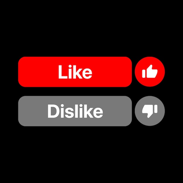 Le bouton "aimer" et le bouton "ne pas aimer" sont des éléments de superposition des médias sociaux.