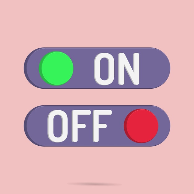 bouton d'alimentation sur l'illustration de l'icône