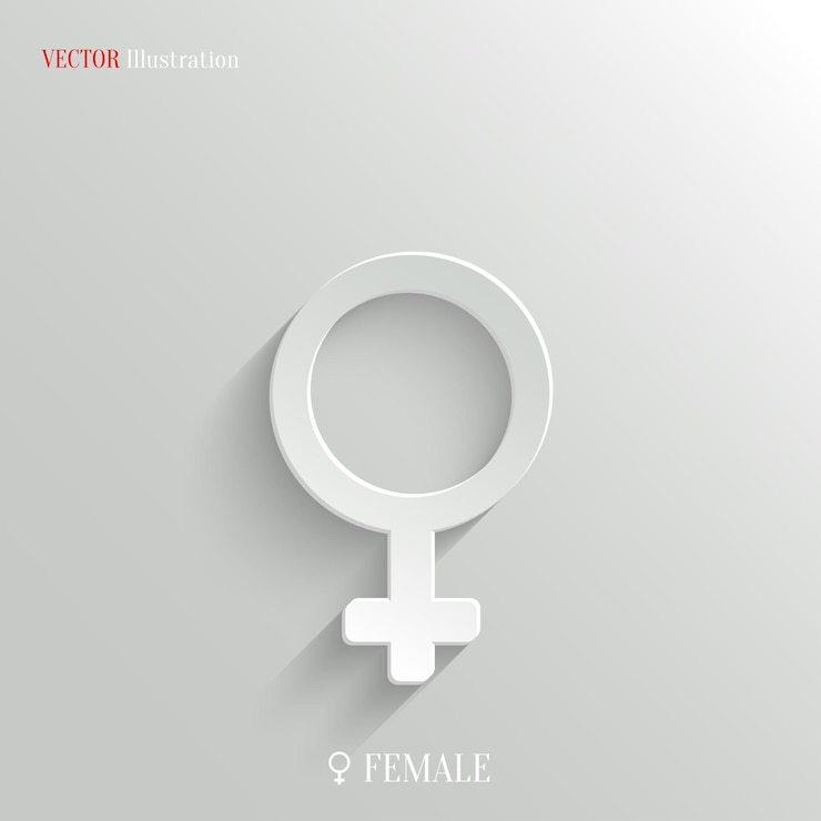 Vecteur bouton d'application blanc icône femelle vecteur