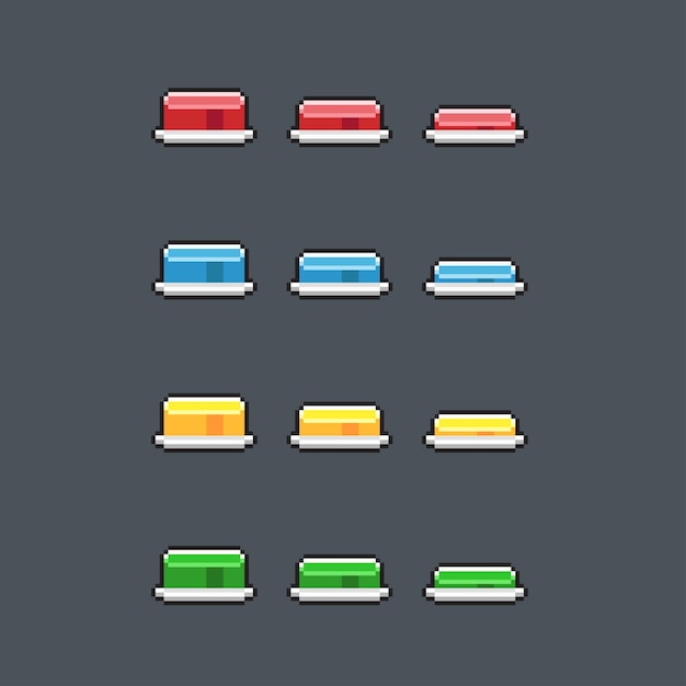 Bouton D'arcade Dans Le Style Pixel Art