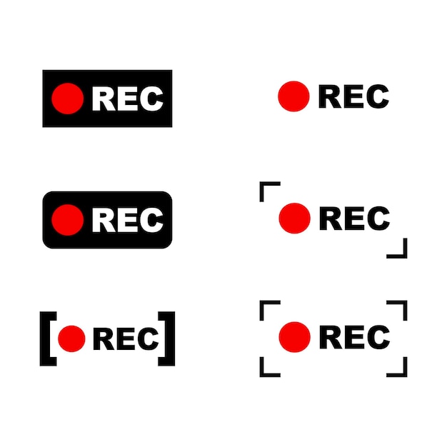 Bouton d'enregistrement de vidéo Illustration vectorielle