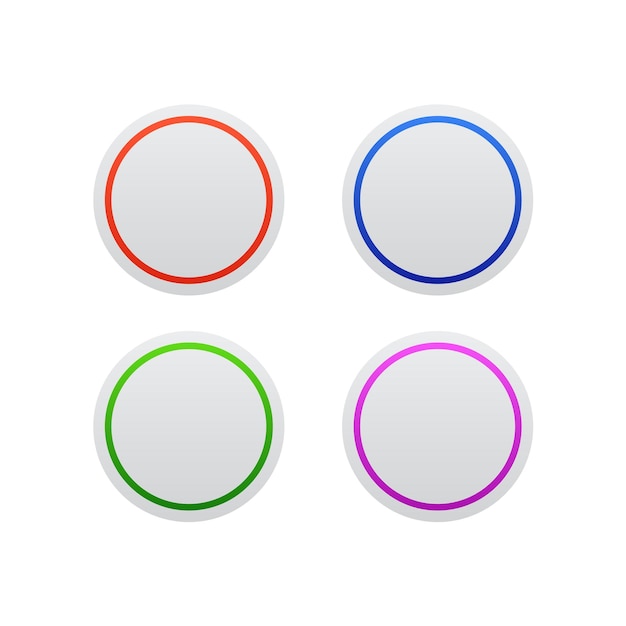 bouton rond de style quatre boutons ronds vides