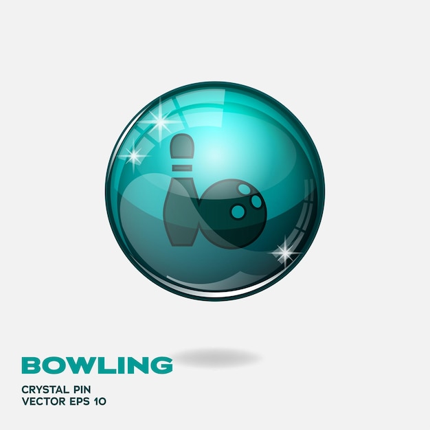 Vecteur boutons de bowling 3d