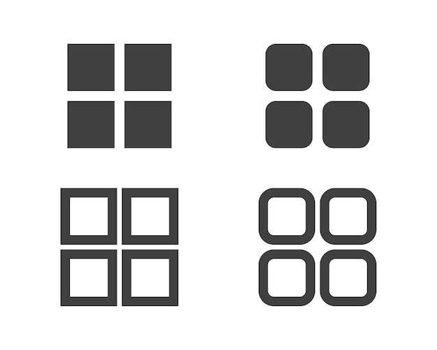 Les boutons de l'icône du menu hamburger, la navigation de l'interface utilisateur, l'application mobile, les éléments de conception vectorielle, les icônes d'interface de l'utilisateur.