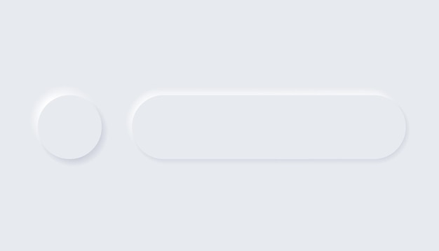 Boutons Neumorphiques éléments De Conception à La Mode Simples Composants De L'interface Utilisateur Isolés Sur Fond Clair élément De Contrôle Pour Le Menu De L'application Mobile Du Site Web Et La Navigation Avec Des Bords Arrondis
