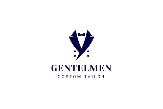 Bow Tie Bowtie Tuxedo Suit Gentleman Fashion Tailor Clothes Vintage Classic Logo design