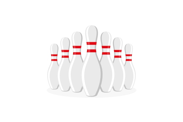 Vecteur bowling pin vector icon illustrations bowling pins sport design plat