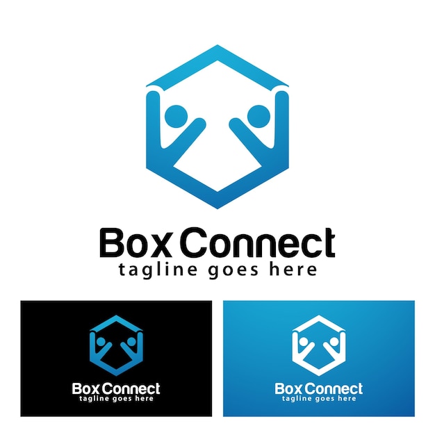 Box Connect Modèle De Conception De Logo