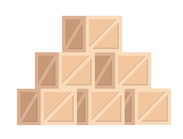 Box pack pile pack colis carton livraison concept abstrait