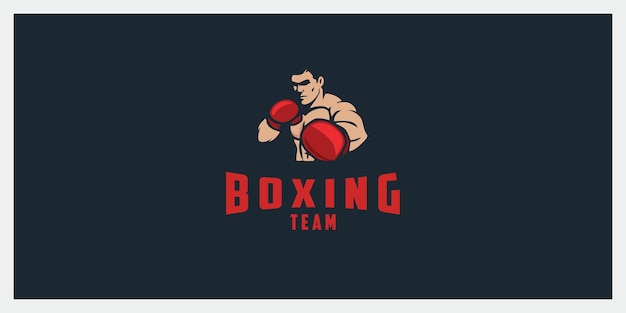 Boxe Logo Design Inspiration Icônes Vectorielles Vecteur Premium