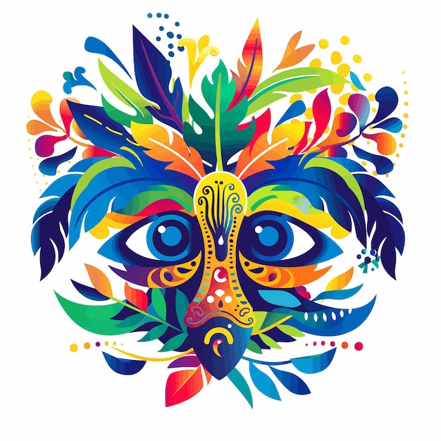 Vecteur brésil_rio_logo_design_bright_carnival_banner_