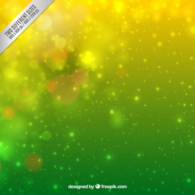 Bright fond bokeh dans des tons verts et jaunes