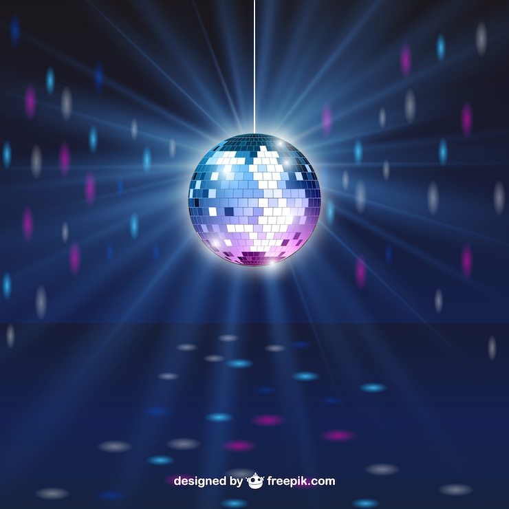 Vecteur brillant boule disco