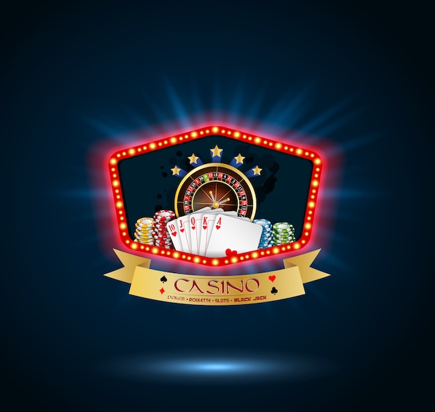 Brillant rétro bannière de casino