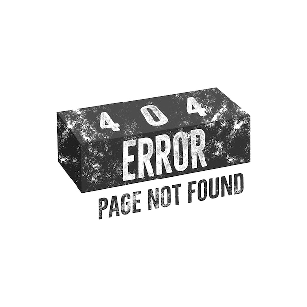 Vecteur brique de page d'erreur 404