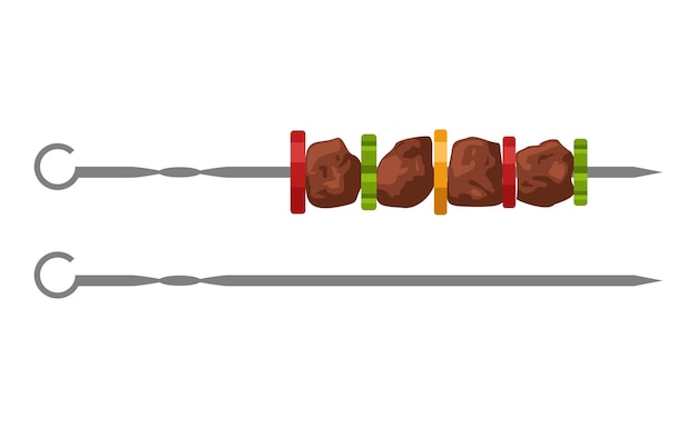 Des Brochettes De Kebab De Viande Grillée Avec Des Légumes Bbq Shashlik Ou Shish Barbecue