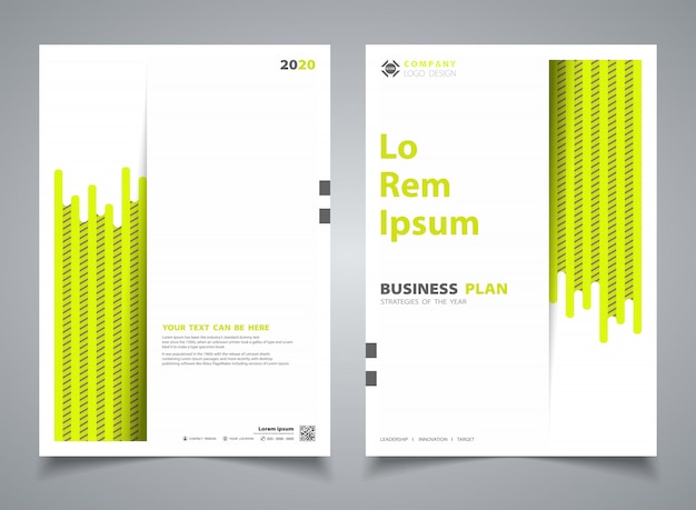 Brochure Abstraite Verte Avec Rayures