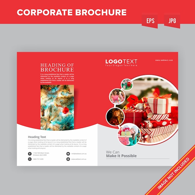 Vecteur brochure de boutique de cadeaux