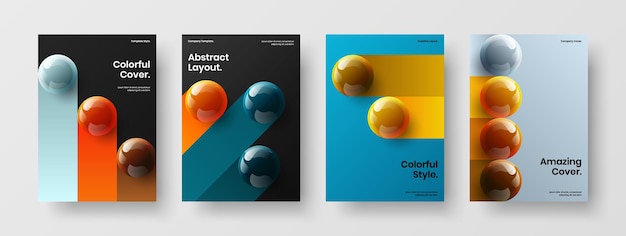 Brochure colorée A4 design vector concept collection