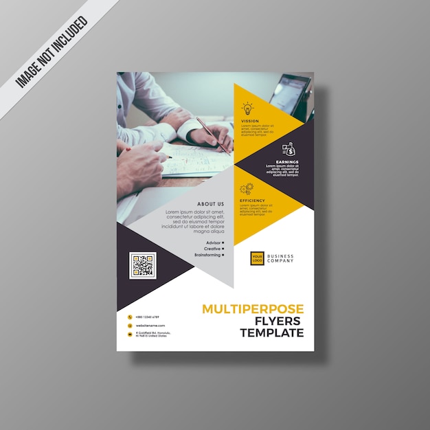 Brochure commerciale géométrique