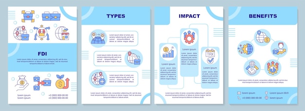 Brochure avec concept d'investissement direct étranger