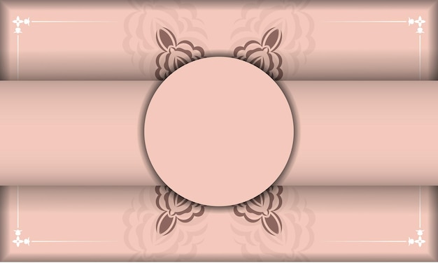 Brochure De Couleur Rose Avec Motif De Luxe Pour Votre Conception