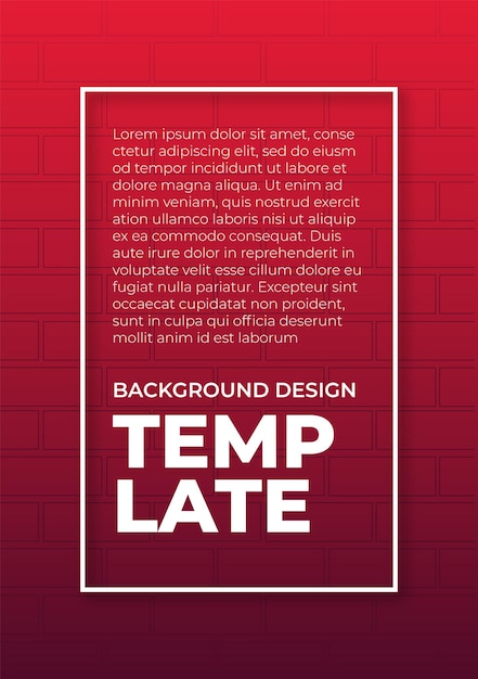 Brochure Couverture Arrière Plan Design Rouge Dégradé