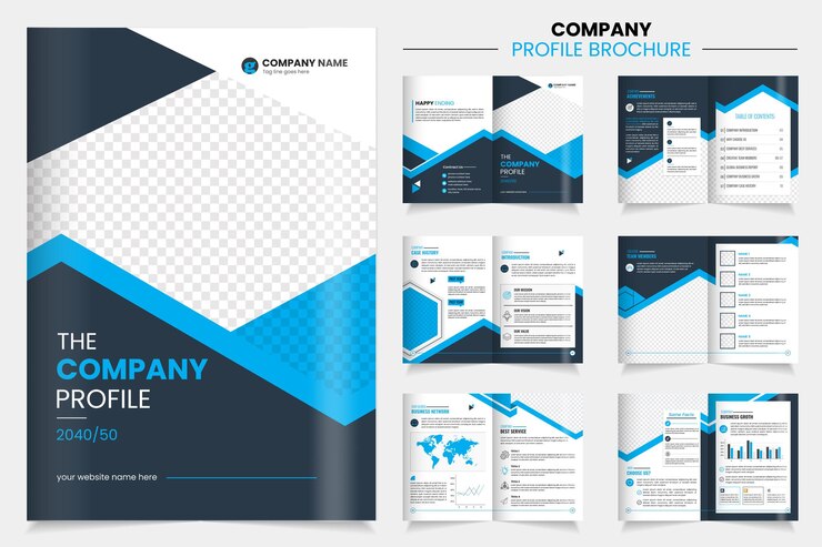 Vecteur brochure créative de profil d'entreprise présentant la conception et la mise en page pour un usage professionnel