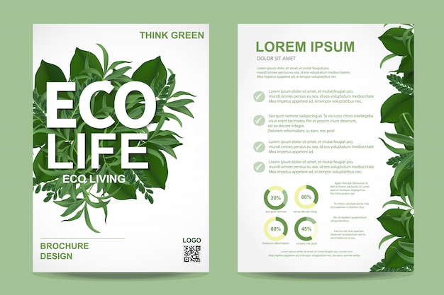 Vecteur brochure écologie