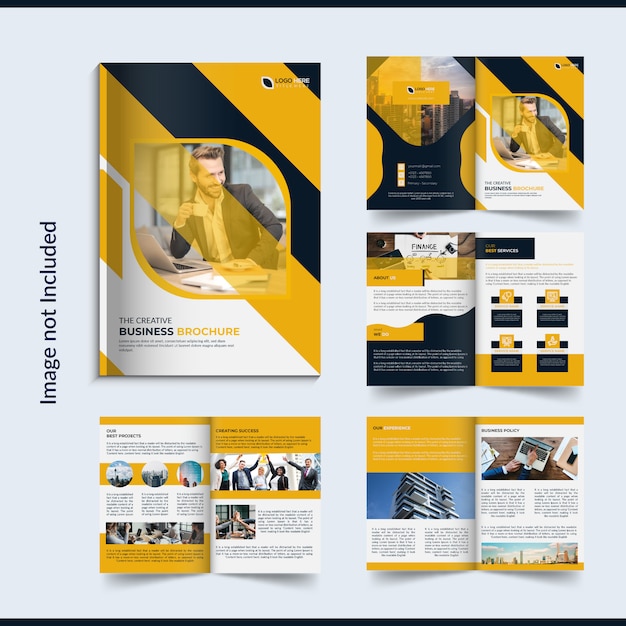 Vecteur brochure d'entreprise de 8 pages