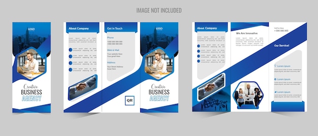 Vecteur brochure d'entreprise ou modèle de brochure professionnelle à trois volets