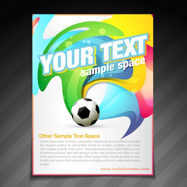 Brochure De Football Flyer Poster Template Design