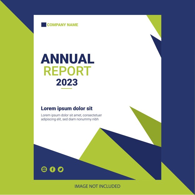 Brochure En Forme De Triangle Ou Couverture Du Rapport Annuel De L'entreprise