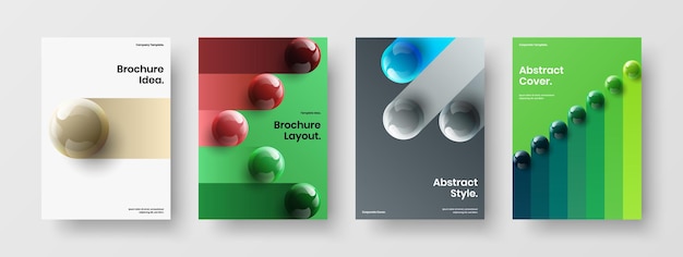 Brochure Géométrique A4 Ensemble De Modèles De Conception Vectorielle