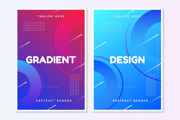 Vecteur brochure gradient abstract