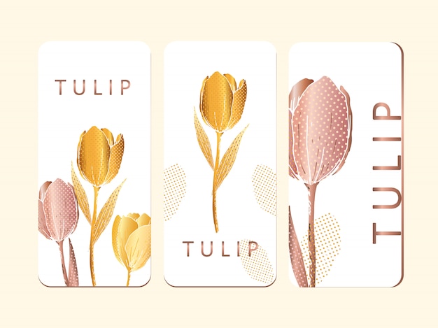 Brochure d&#39;impression de tulipes